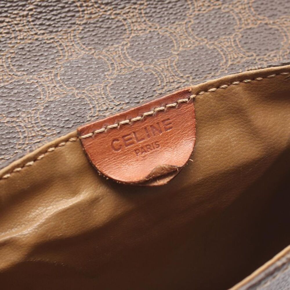 CELINE Macadam Coated Canvas Shoulder Bag - Picture 4 of 9